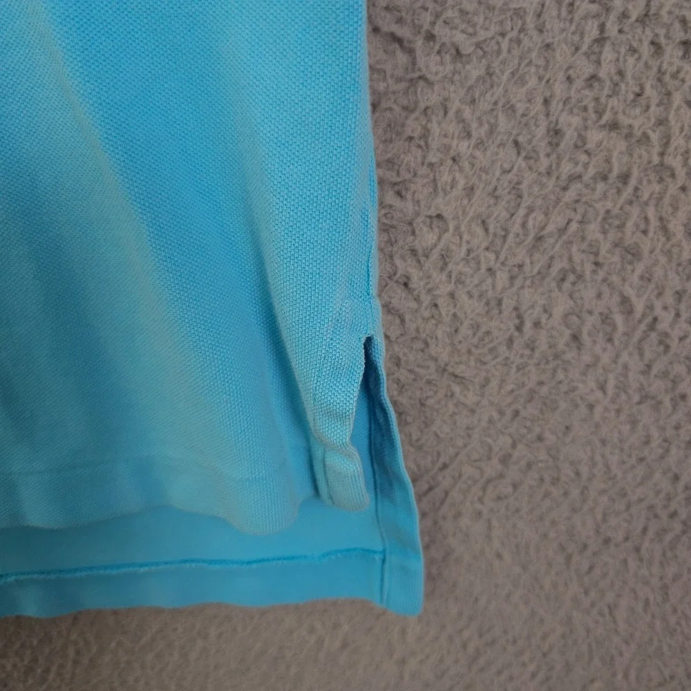 Polo Ralph Lauren Polo Shirt Mens XXL Blue Pique Knit Grunge Stained Outdoors